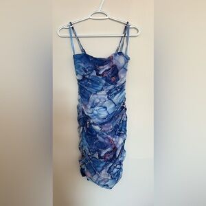 Windsor Dress in Blue Marble